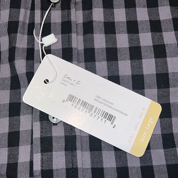 Cotton&co dress work shirt. Size L. NWT - Picture 3 of 5